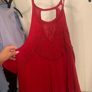 Red tank top